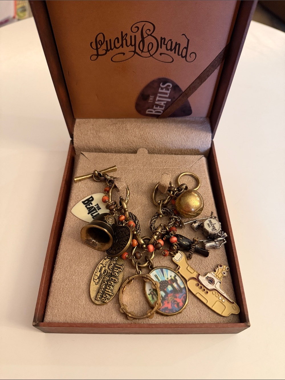 New Lucky brand limited edition Beatles charm bracelet yellow submarine